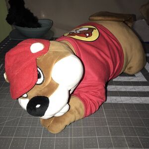 18” Bucees Plush Beaver Toy Laying Red Shirt Hat Buc-ee’s Plush 2024